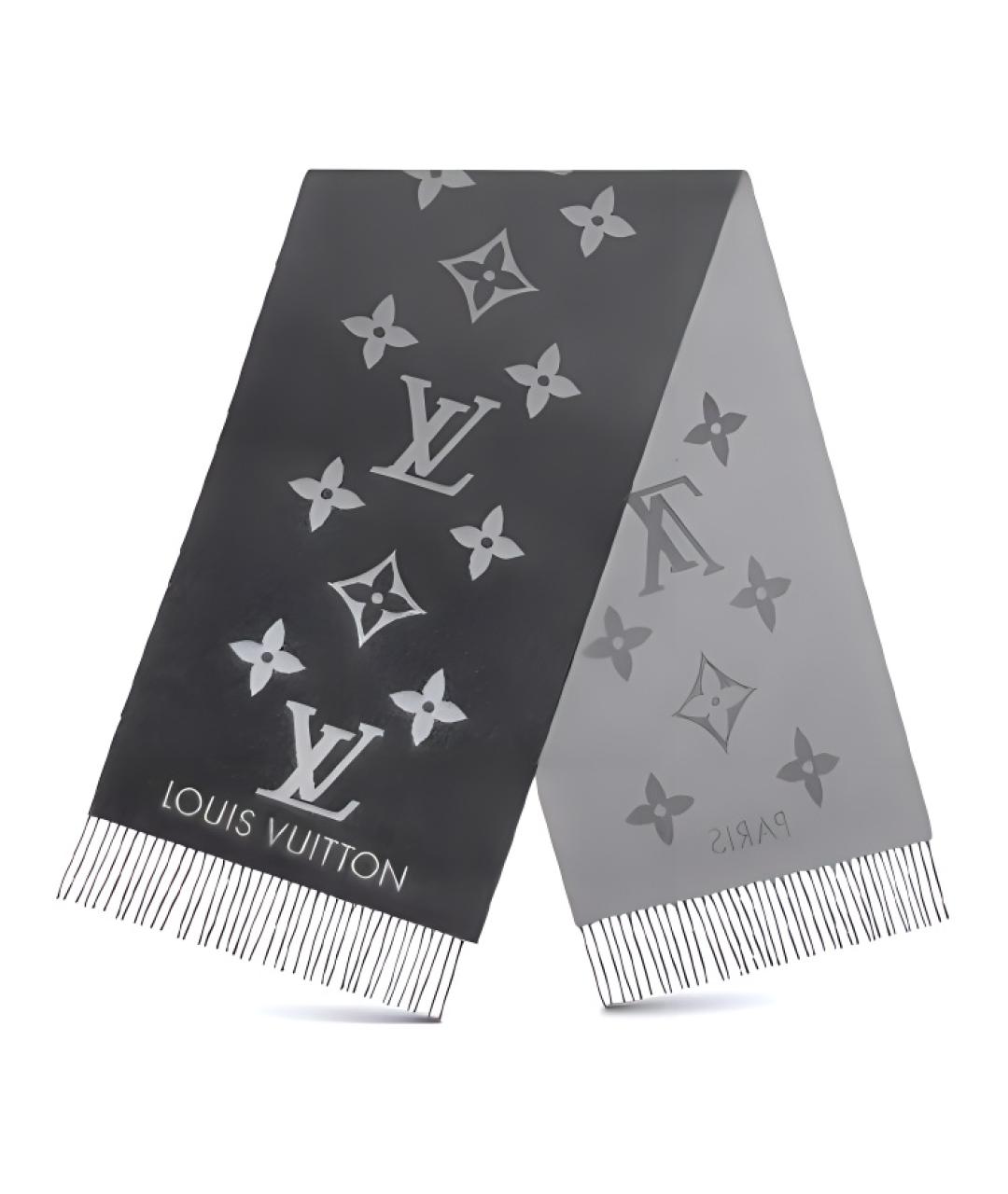LOUIS VUITTON Серый шарф, фото 1