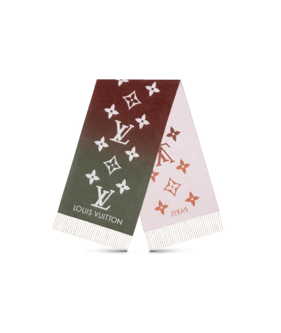 LOUIS VUITTON Коричневый шарф, фото 3