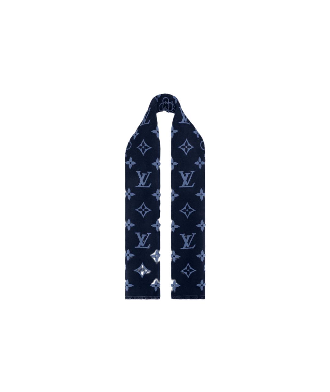 LOUIS VUITTON Синий шарф, фото 3