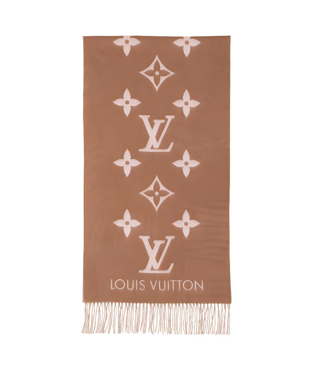 LOUIS VUITTON Коричневый шарф, фото 1