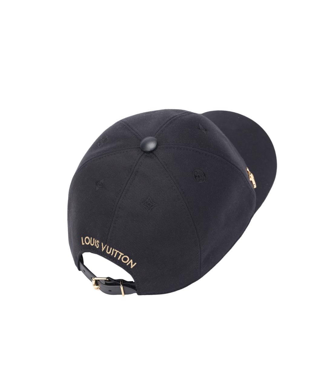 LOUIS VUITTON Черная хлопковая кепка, фото 3