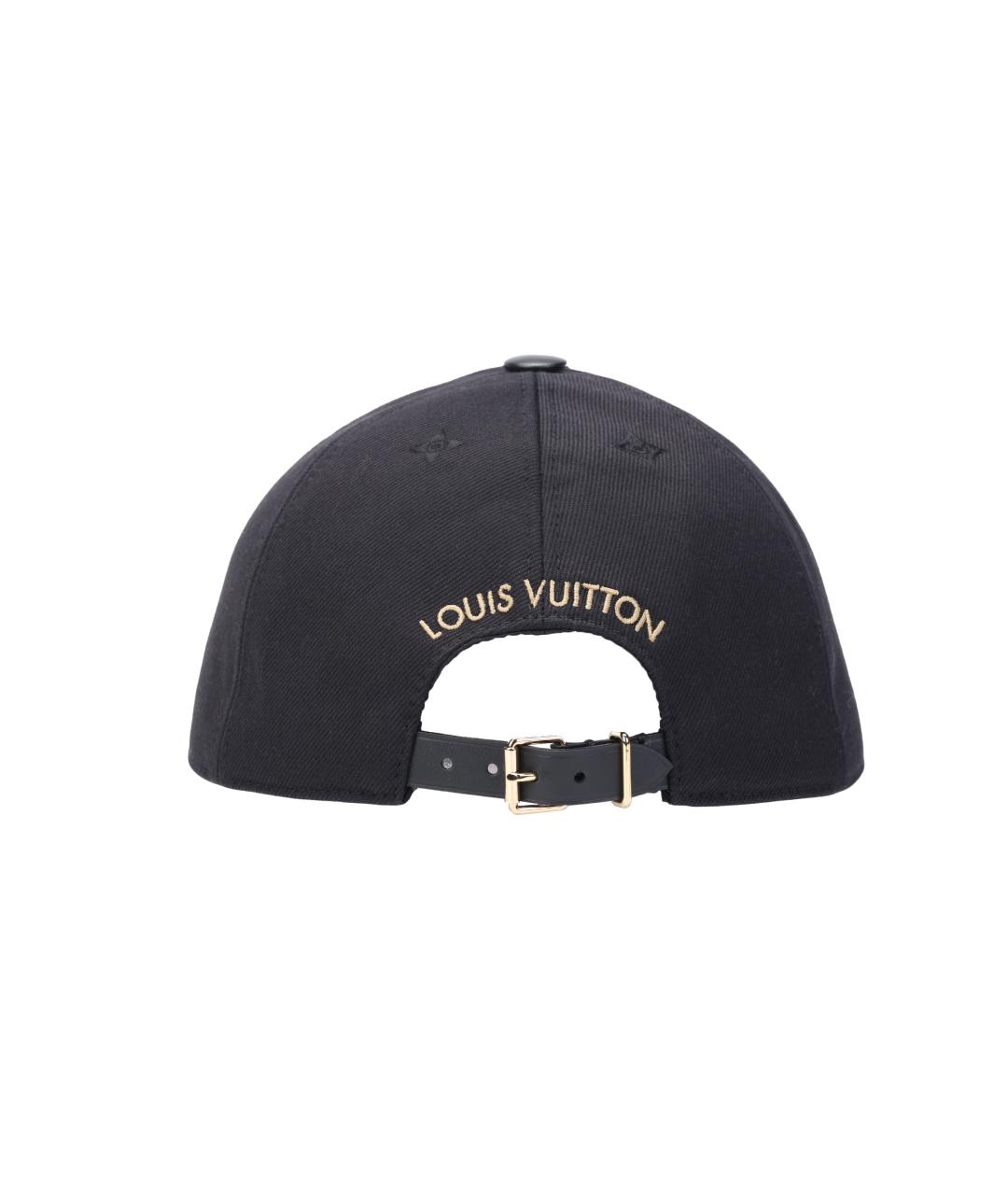 LOUIS VUITTON Черная хлопковая кепка, фото 4
