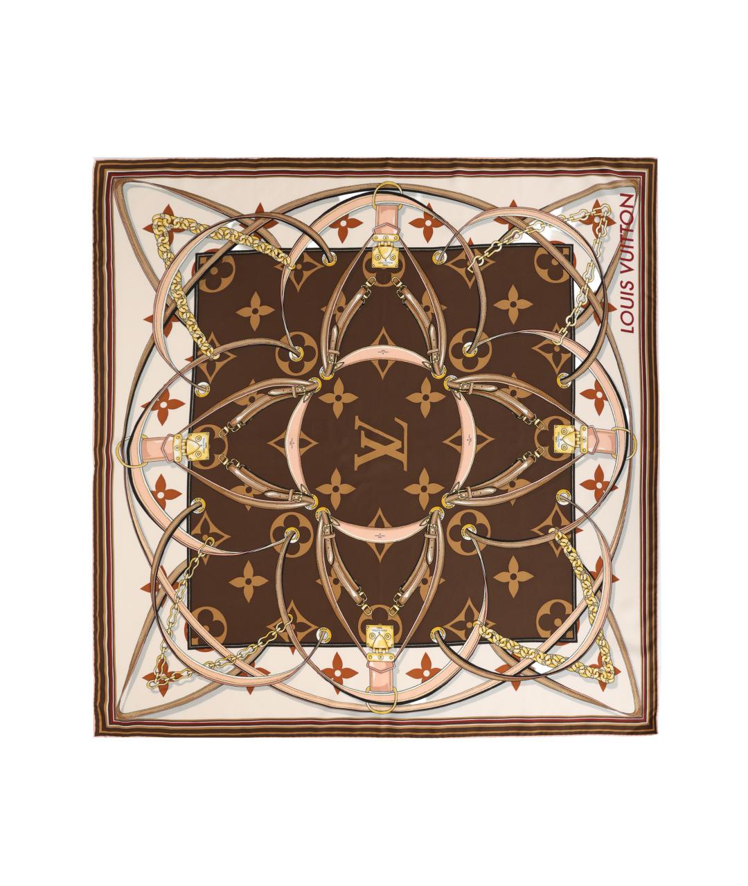 LOUIS VUITTON Мульти шелковый платок, фото 2