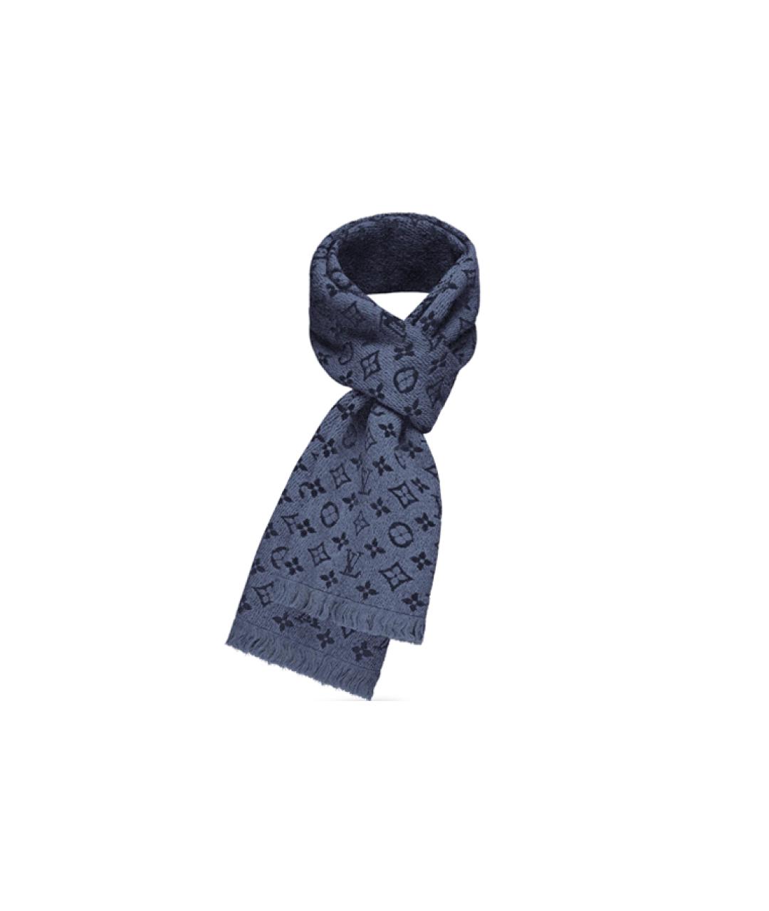 LOUIS VUITTON Темно-синий шарф, фото 4