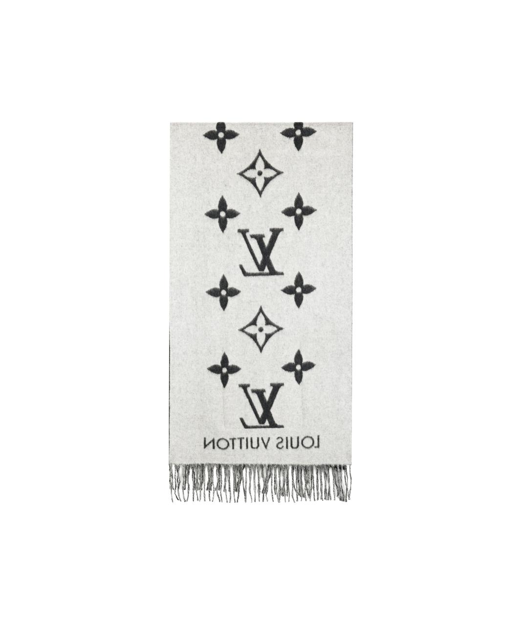 LOUIS VUITTON Черный кашемировый шарф, фото 2