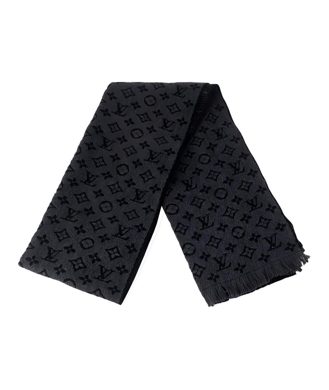 LOUIS VUITTON Серый шарф, фото 2