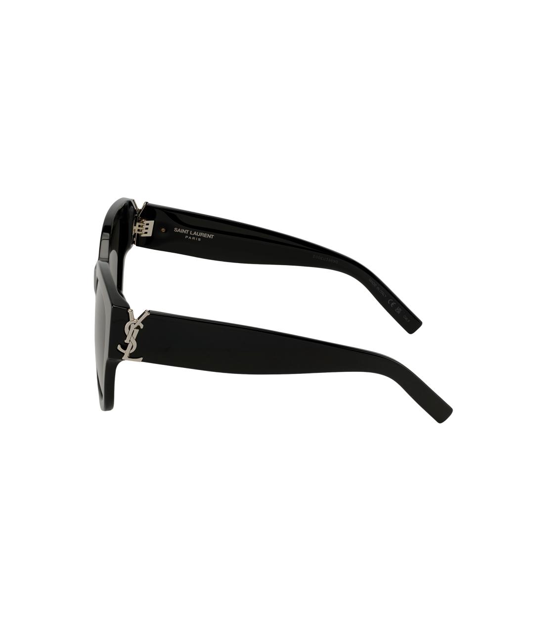 SAINT LAURENT Черные пластиковые солнцезащитные очки, фото 3