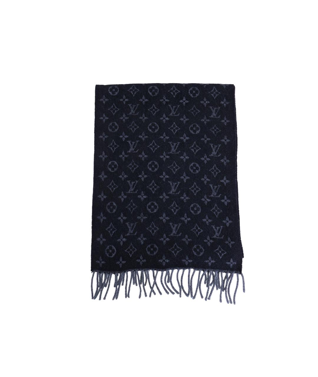 LOUIS VUITTON Черный шарф, фото 2