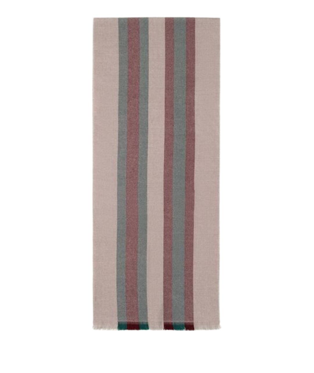 GUCCI Розовый шерстяной шарф, фото 1