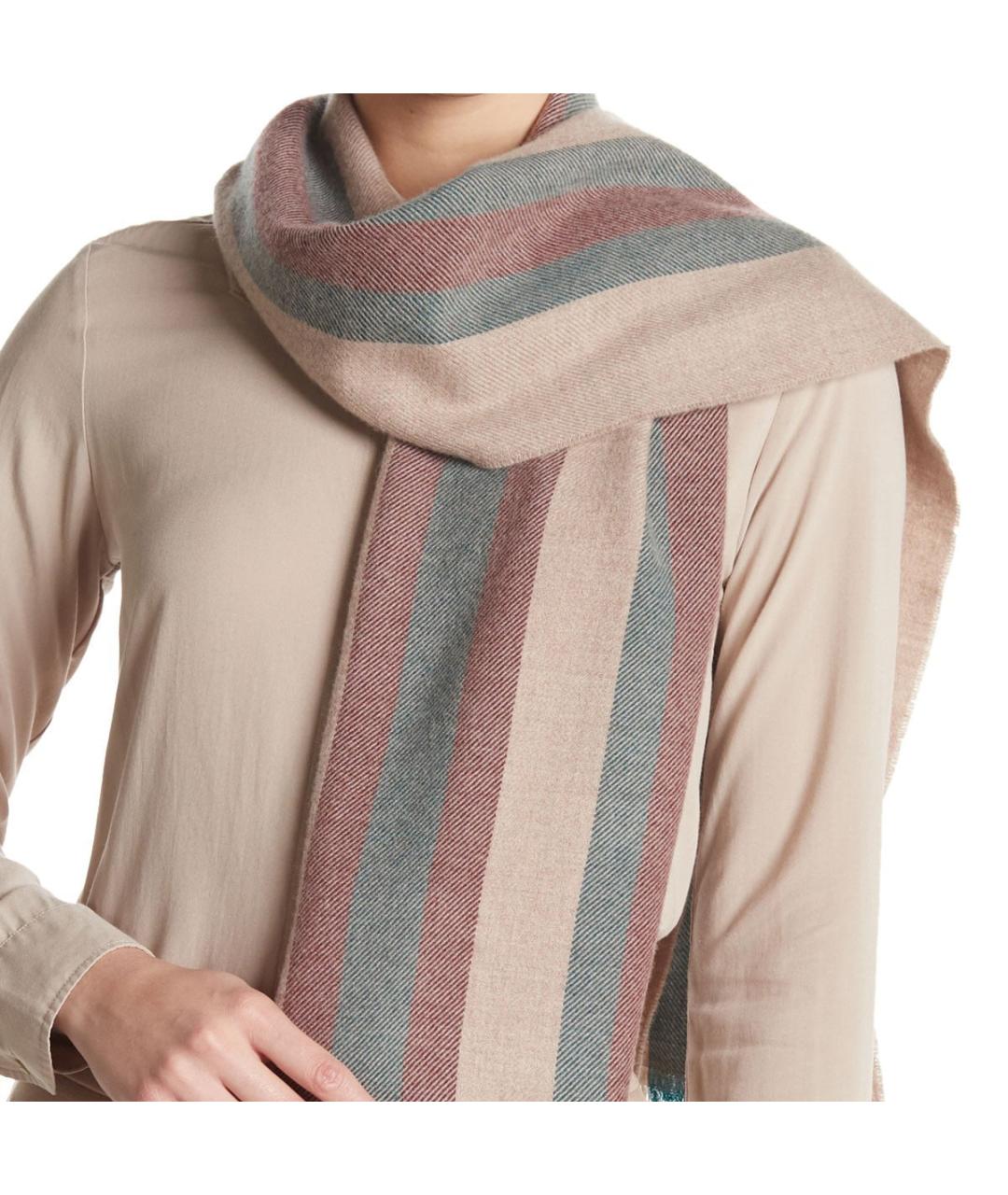 GUCCI Розовый шерстяной шарф, фото 4