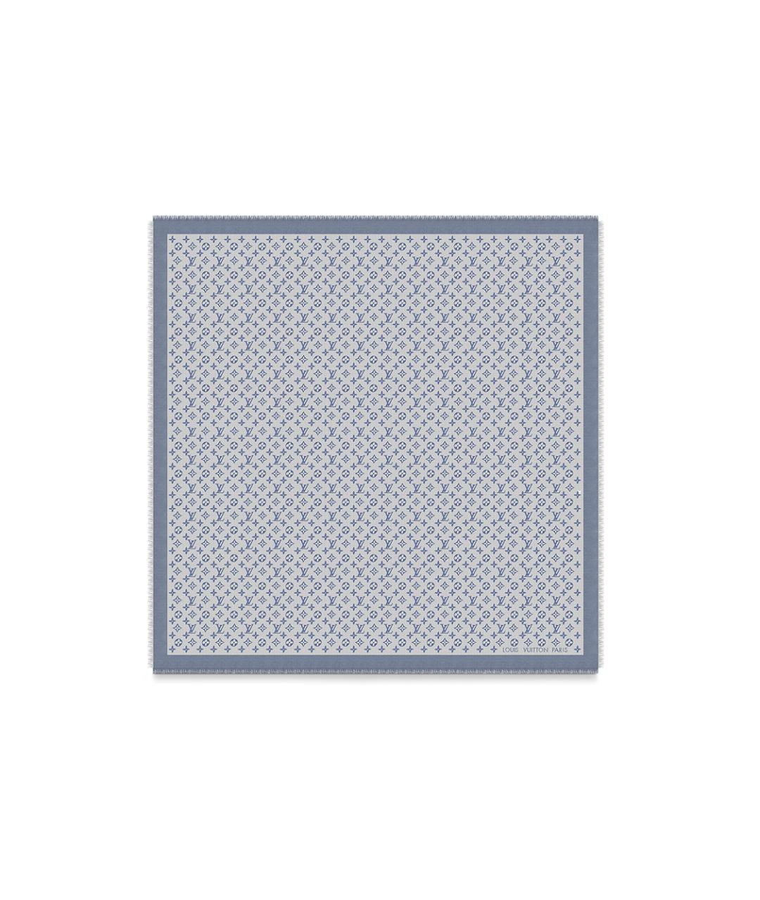 LOUIS VUITTON Голубой шарф, фото 3