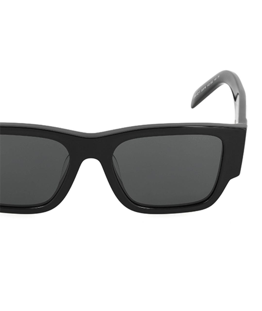PRADA Черные пластиковые солнцезащитные очки, фото 4