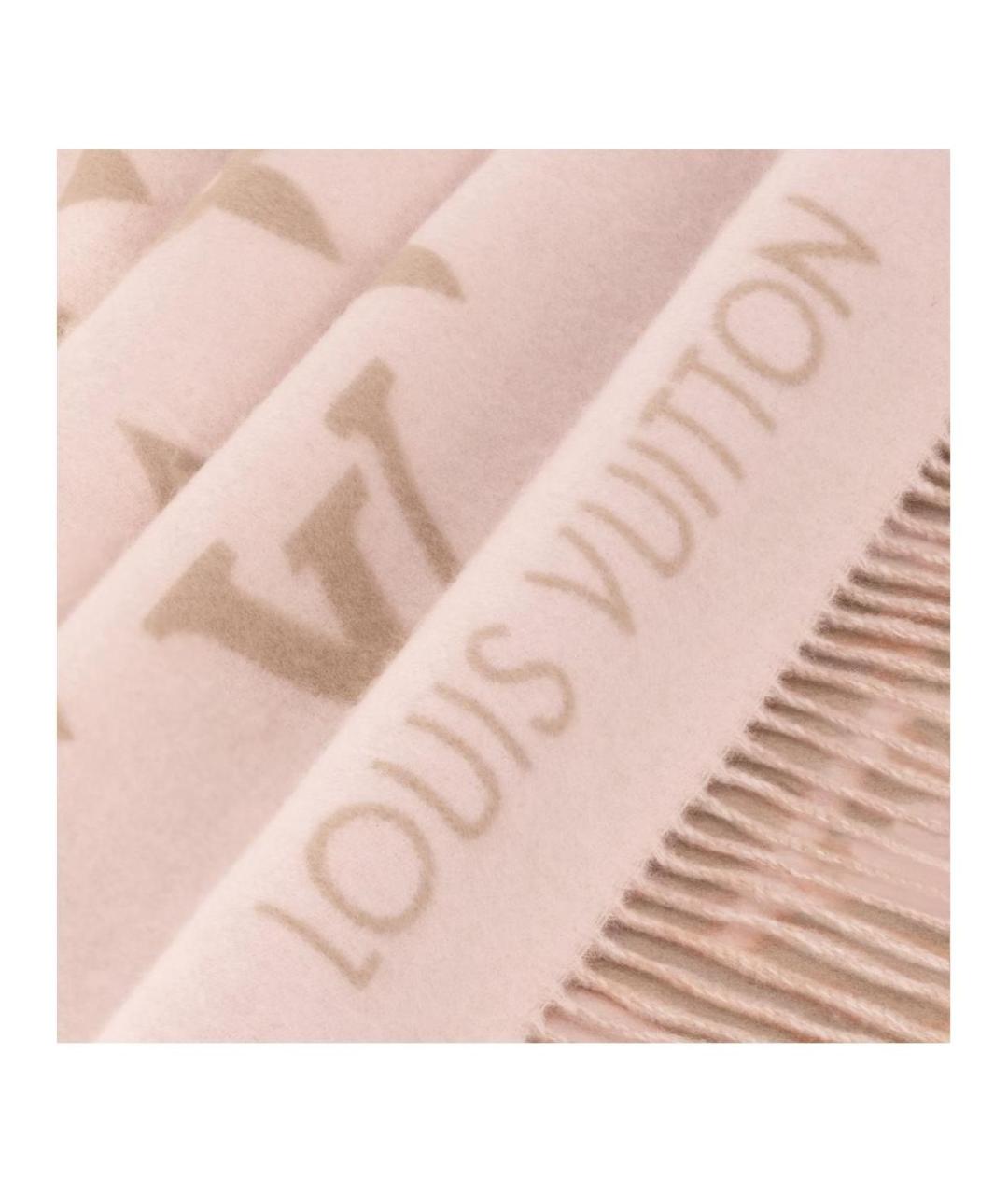 LOUIS VUITTON Розовый шарф, фото 3