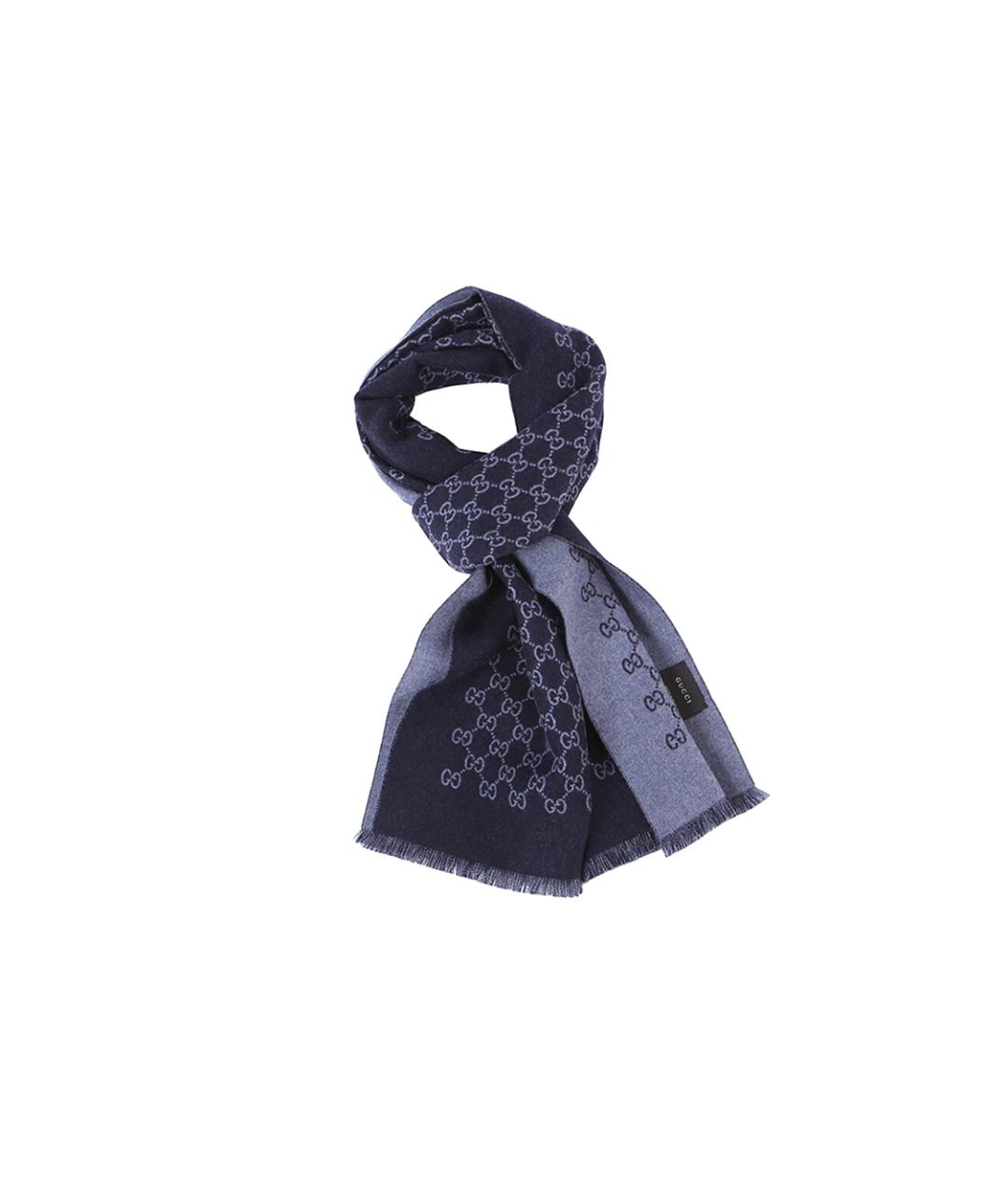 GUCCI Синий шарф, фото 3