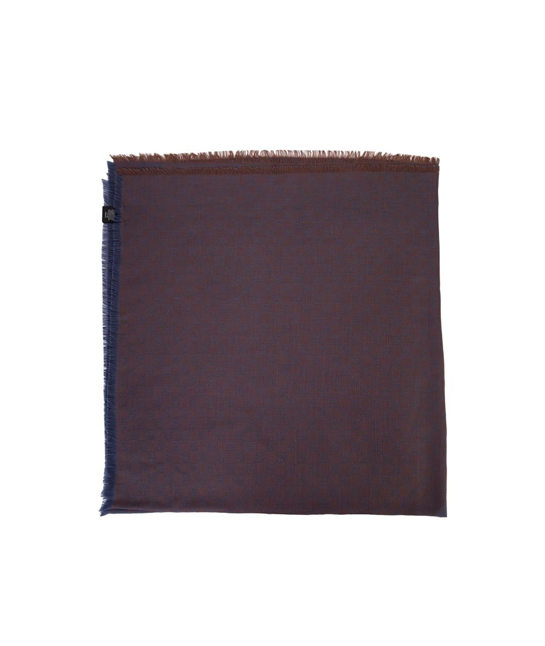 GUCCI Серый шерстяной шарф, фото 2