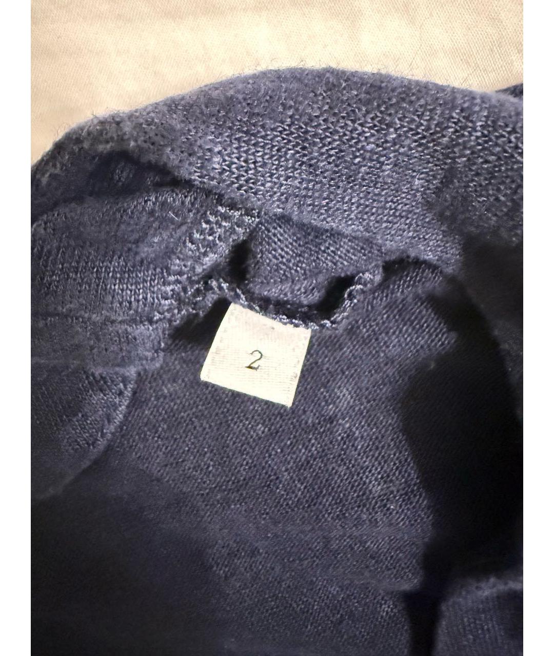 SANDRO Темно-синяя льняная футболка, фото 6