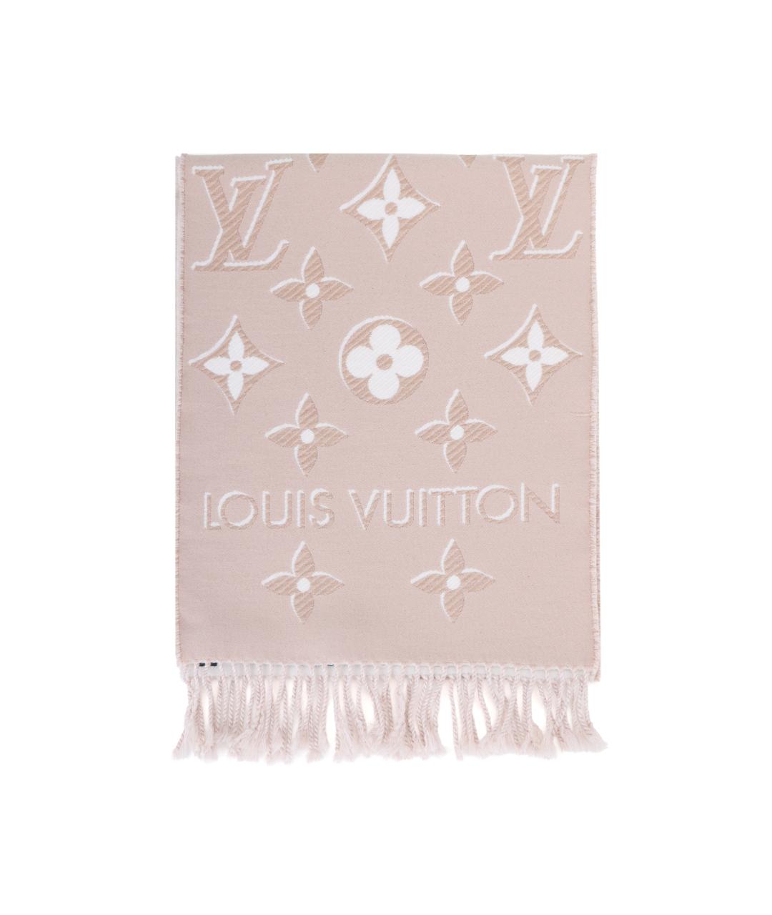 LOUIS VUITTON Розовый шерстяной шарф, фото 1