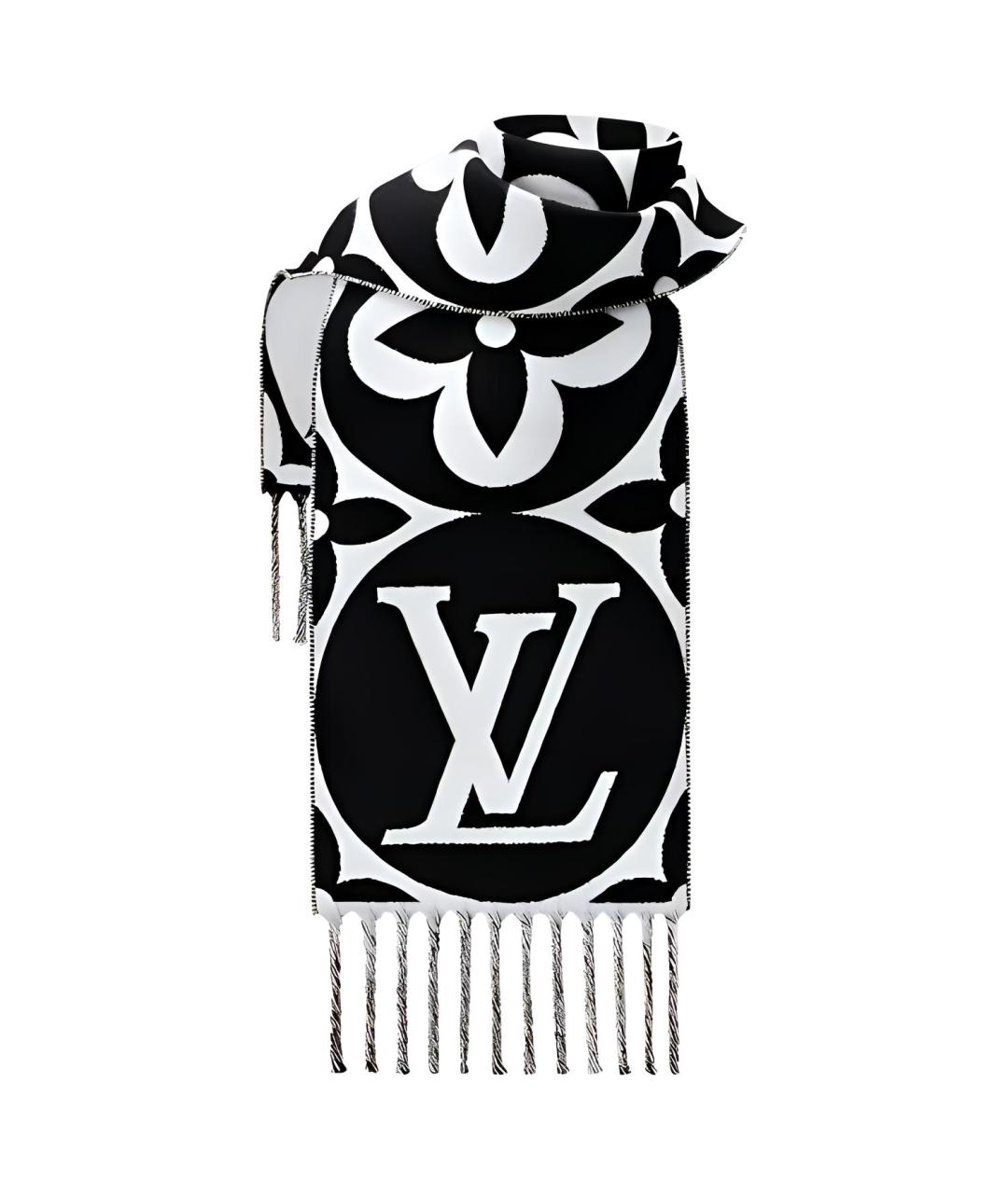 LOUIS VUITTON Черный шарф, фото 2