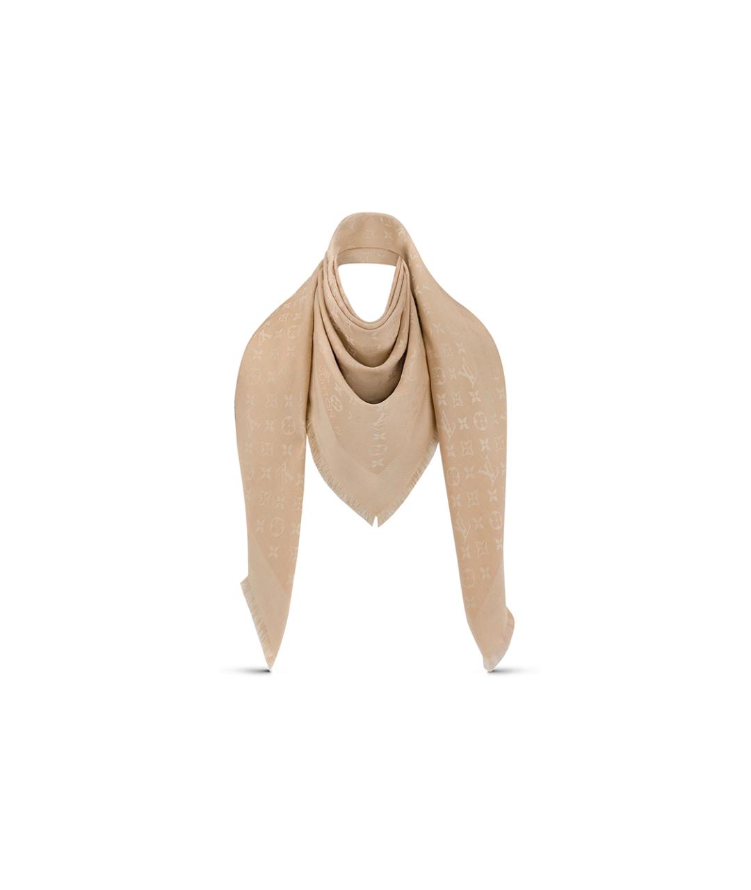 LOUIS VUITTON Коричневый шарф, фото 5