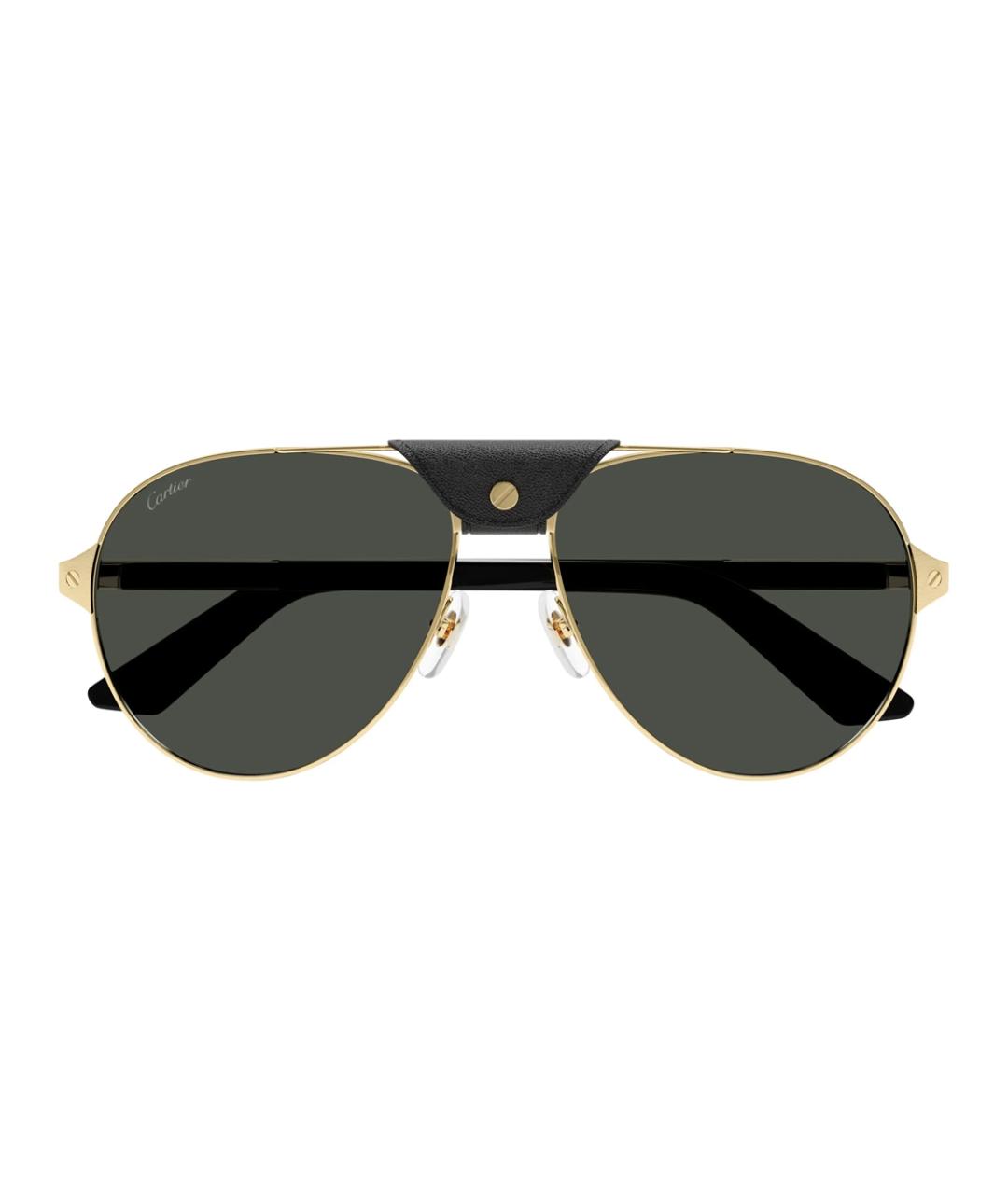 CARTIER Золотые металлические солнцезащитные очки, фото 2