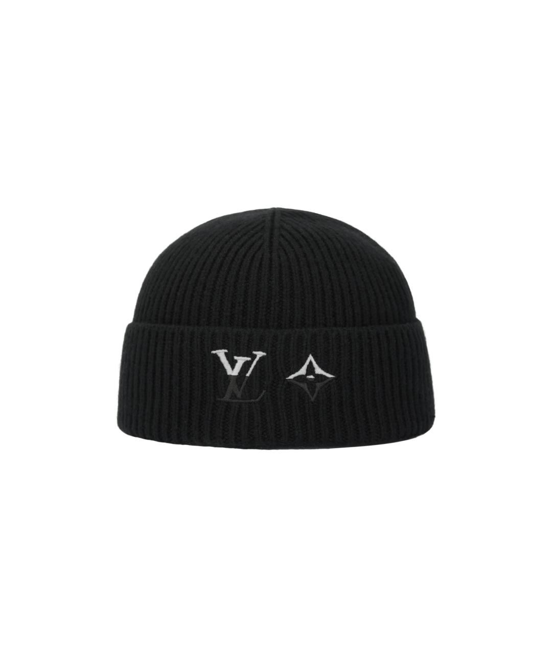 LOUIS VUITTON Черная кашемировая шапка, фото 1