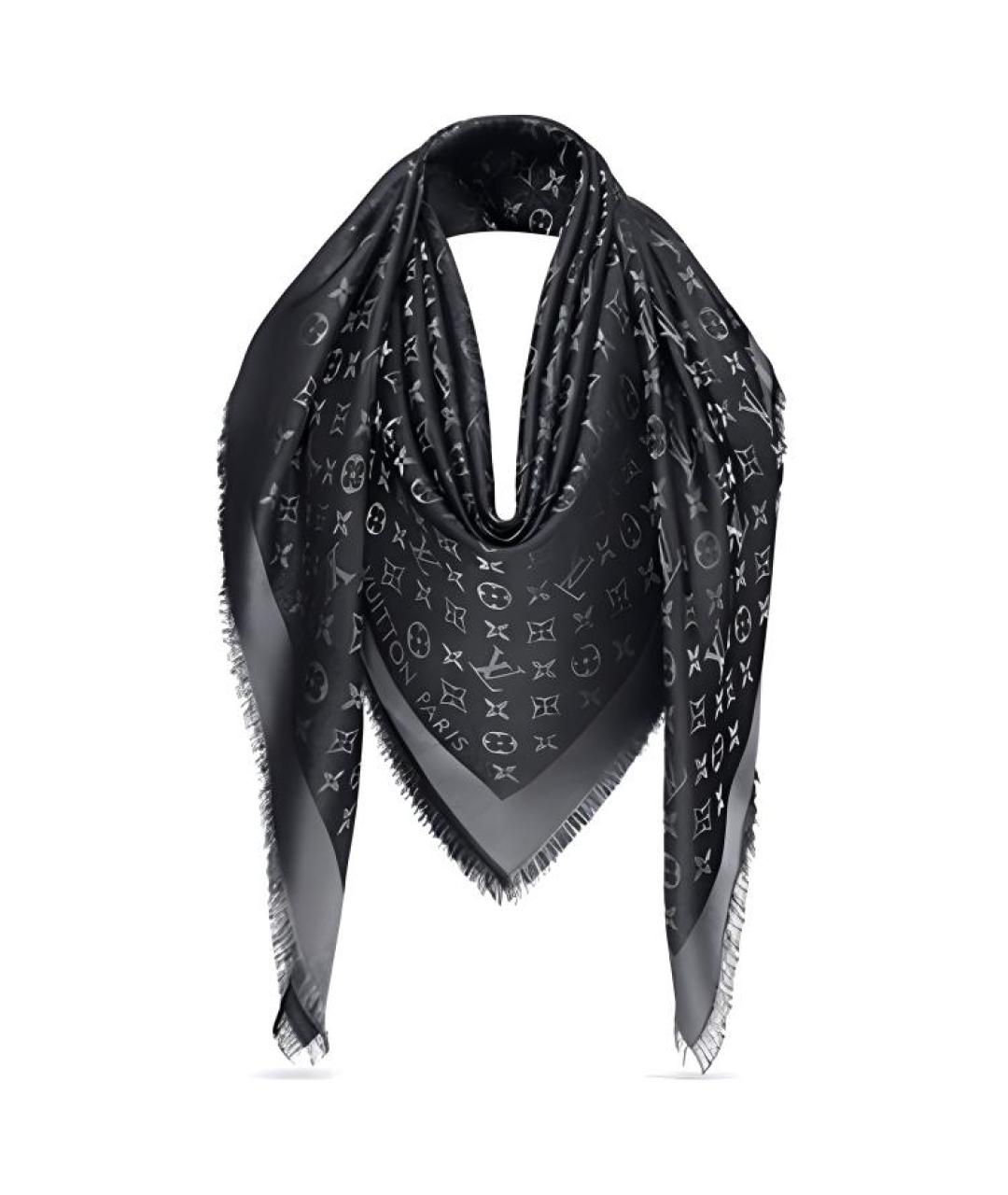 LOUIS VUITTON Черный шарф, фото 1