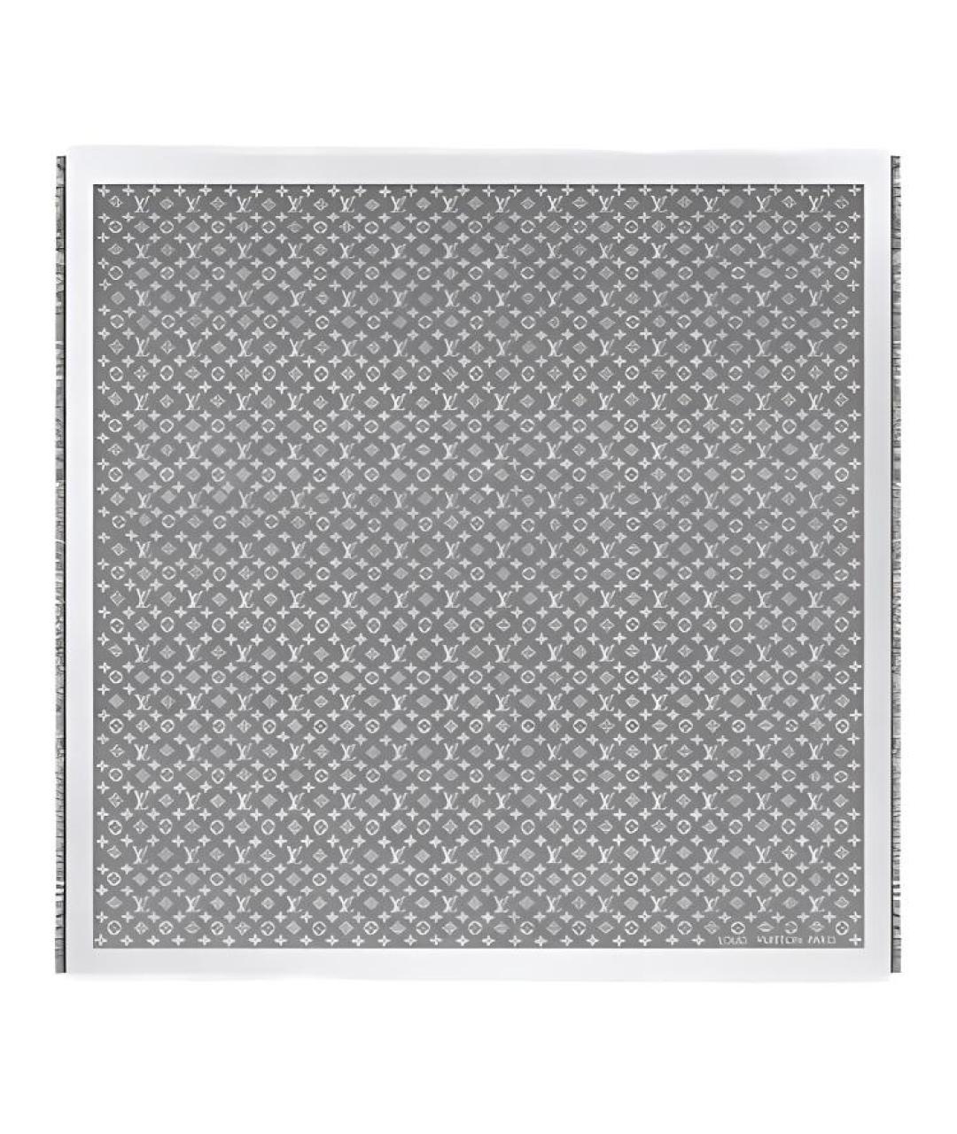 LOUIS VUITTON Черный шерстяной шарф, фото 3