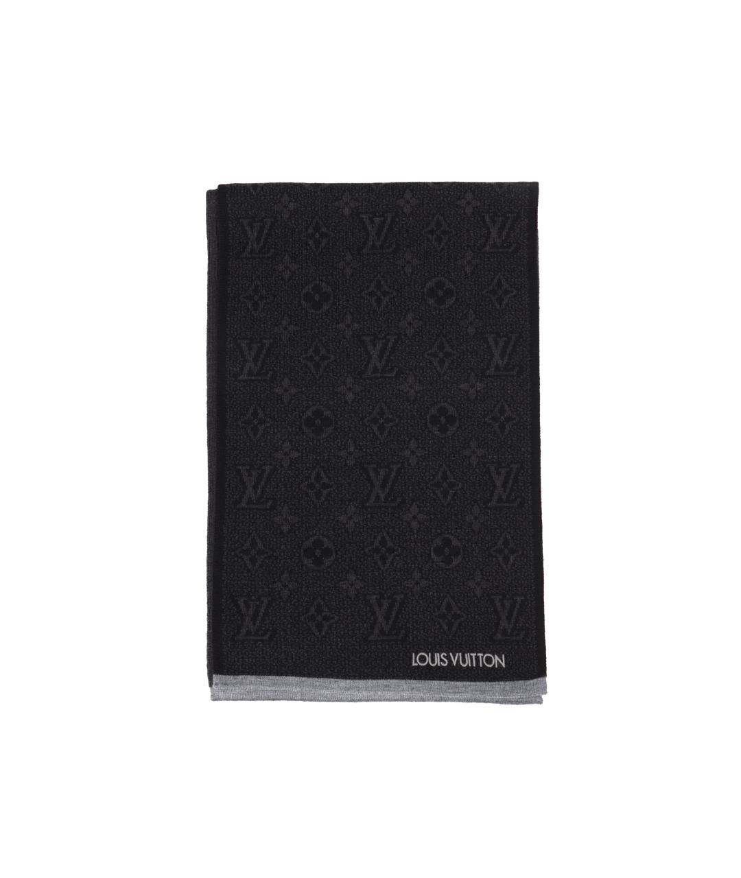 LOUIS VUITTON Черный шарф, фото 2