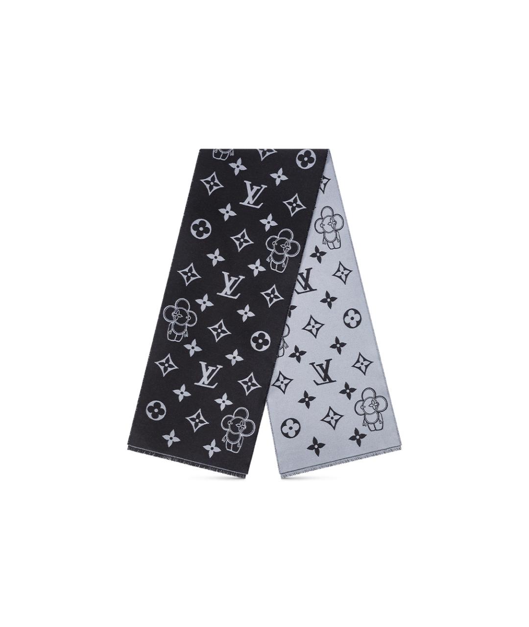 LOUIS VUITTON Черный шарф, фото 5