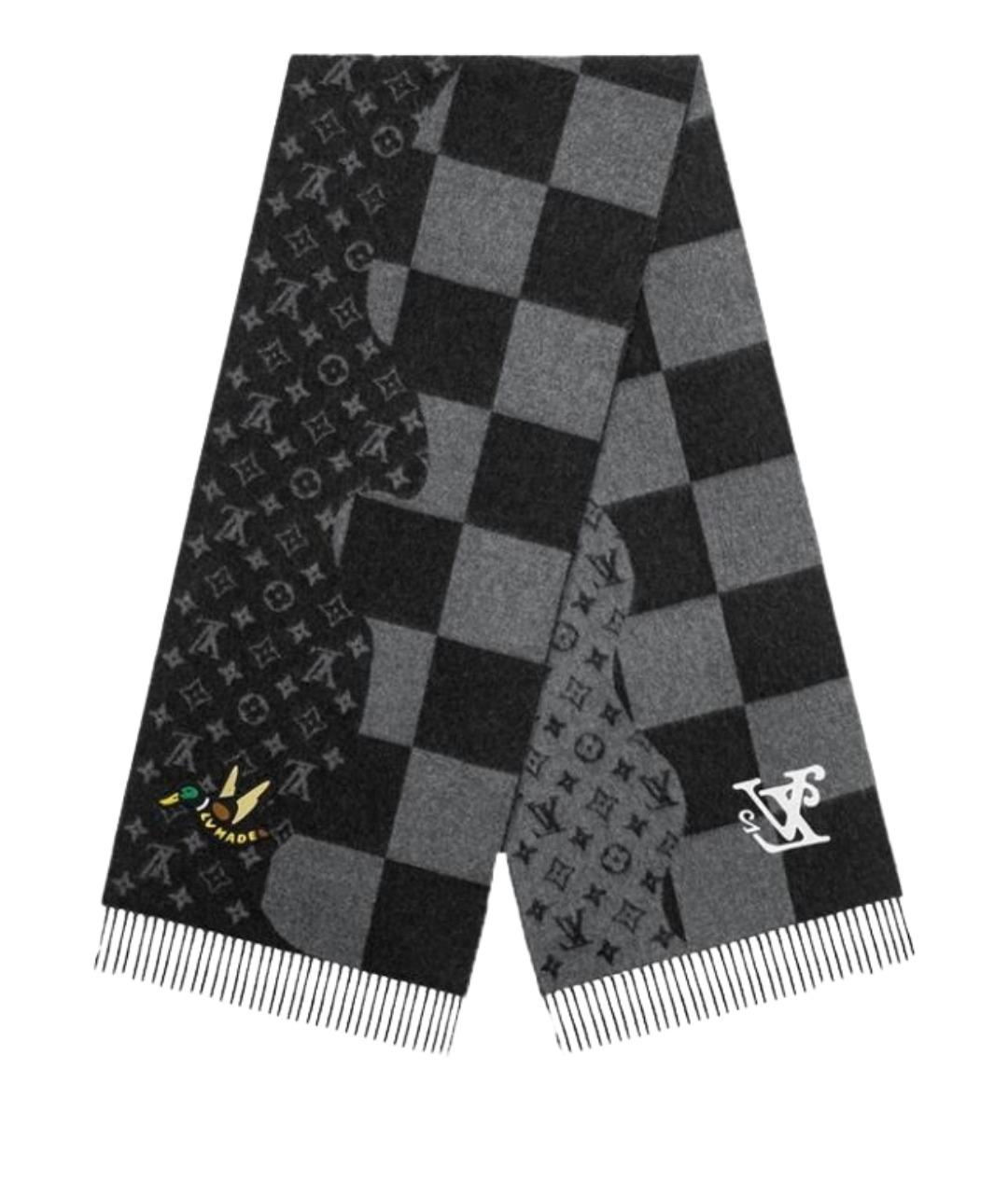 LOUIS VUITTON Черный шарф, фото 1