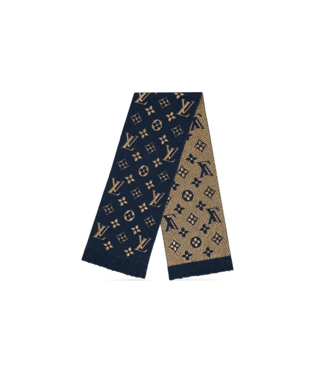LOUIS VUITTON Темно-синий шарф, фото 3