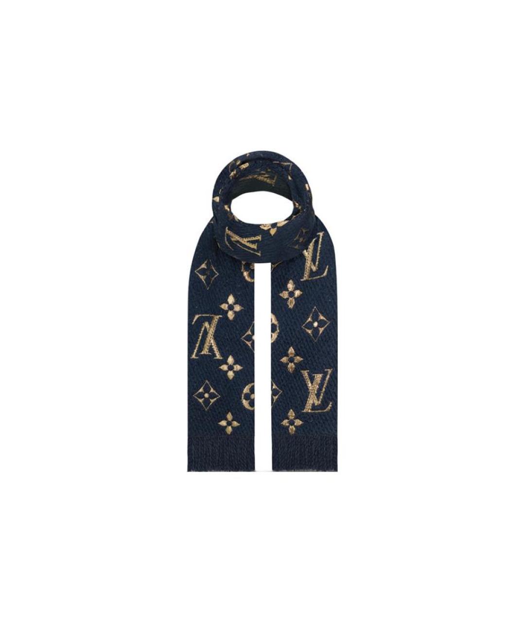 LOUIS VUITTON Темно-синий шарф, фото 2