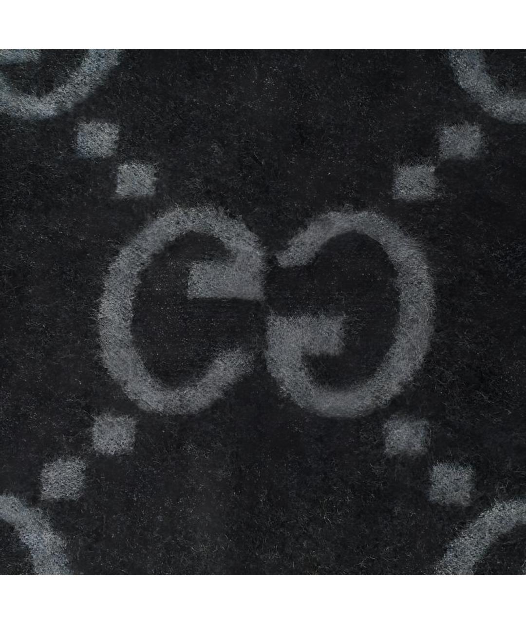 GUCCI Черный кашемировый шарф, фото 2