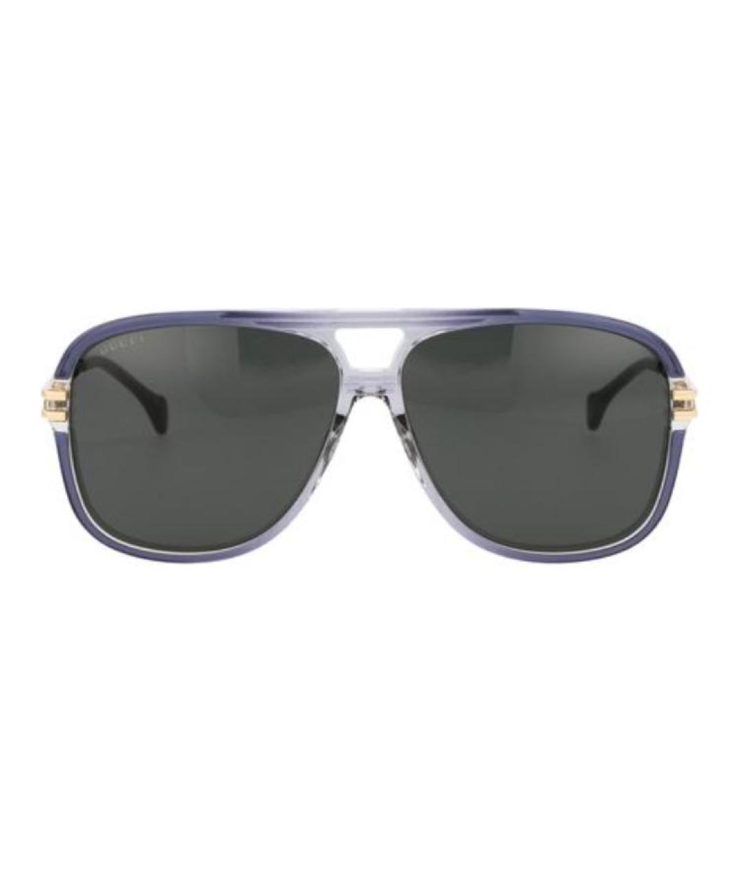 GUCCI Золотые металлические солнцезащитные очки, фото 2