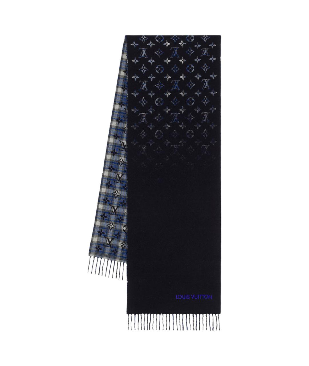 LOUIS VUITTON Темно-синий шарф, фото 1