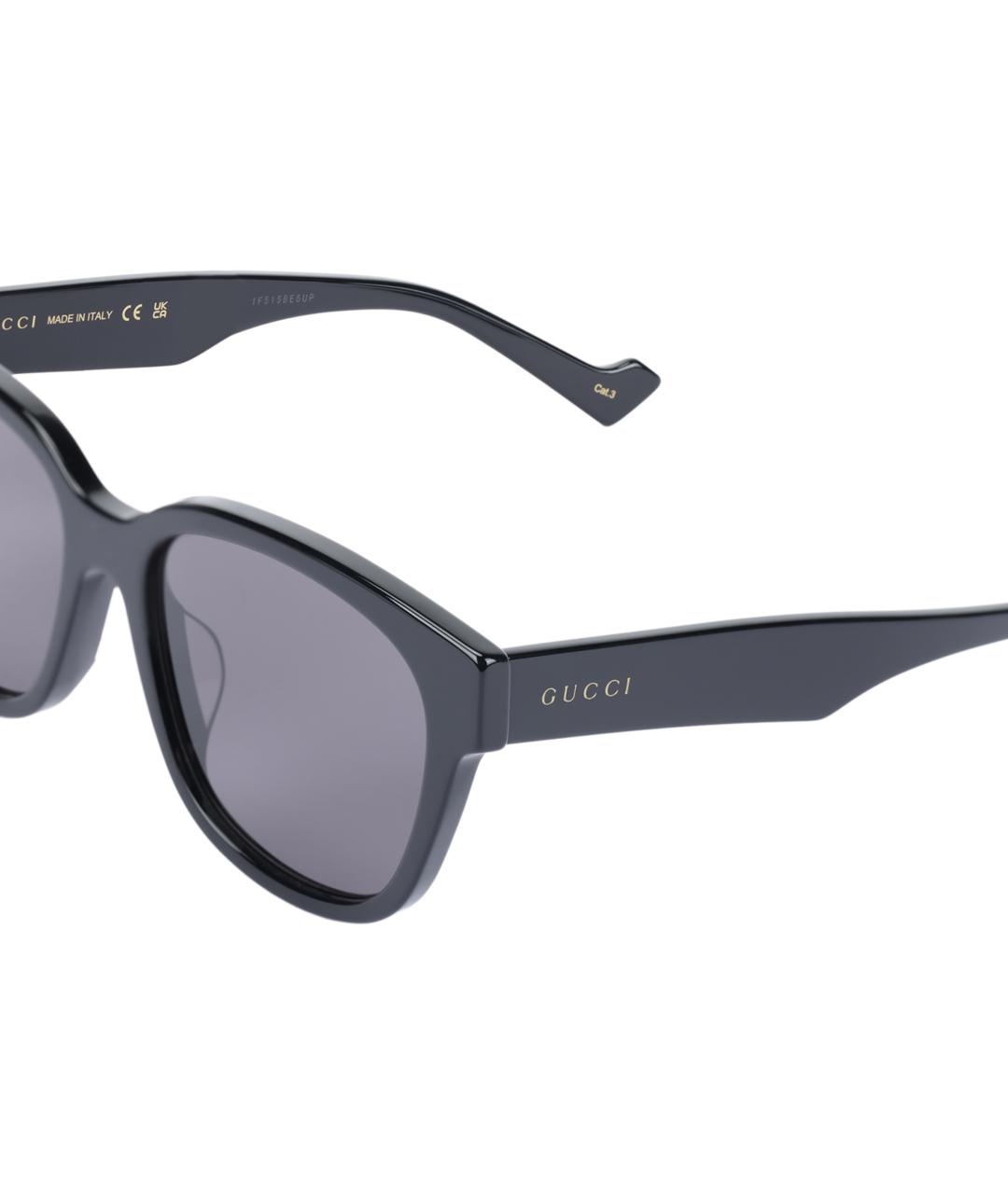 GUCCI Черные пластиковые солнцезащитные очки, фото 4