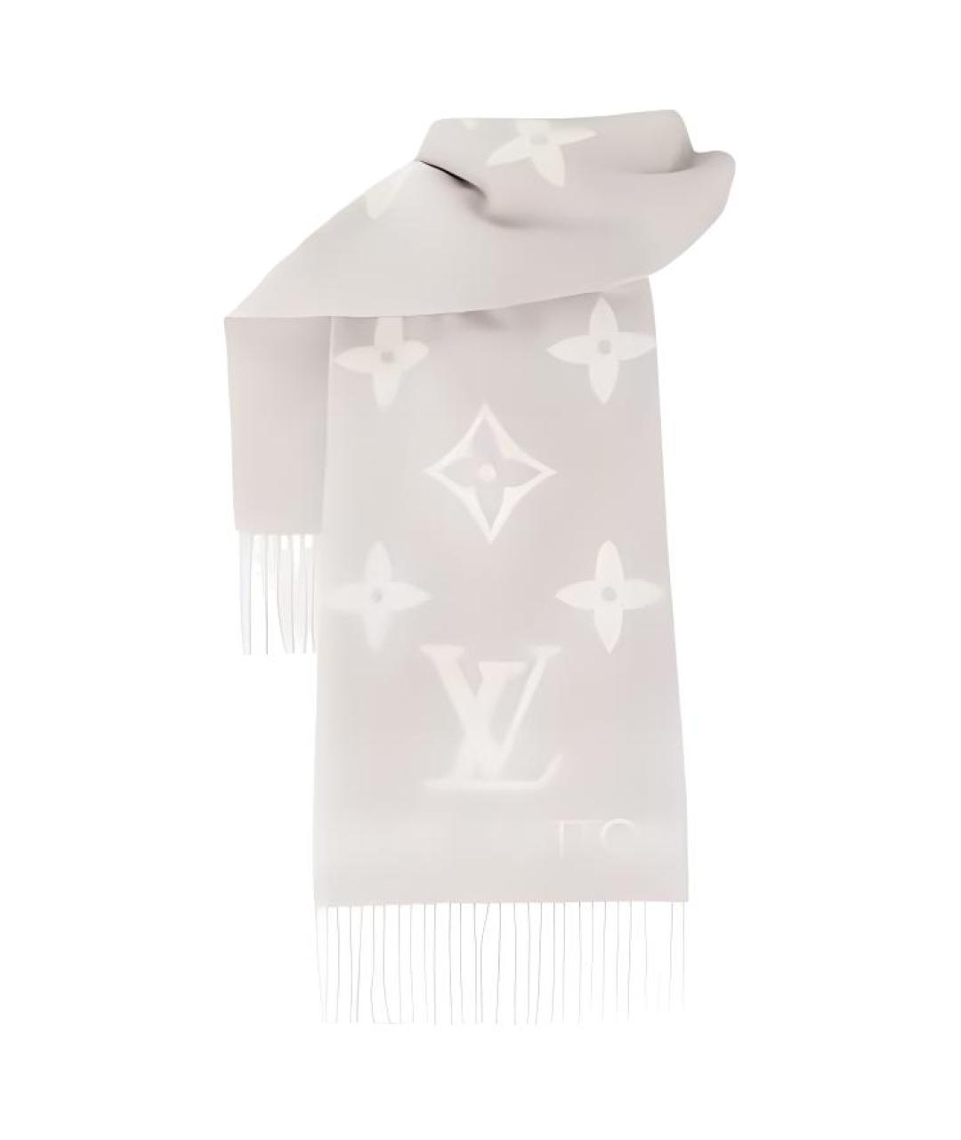 LOUIS VUITTON Серый кашемировый шарф, фото 1