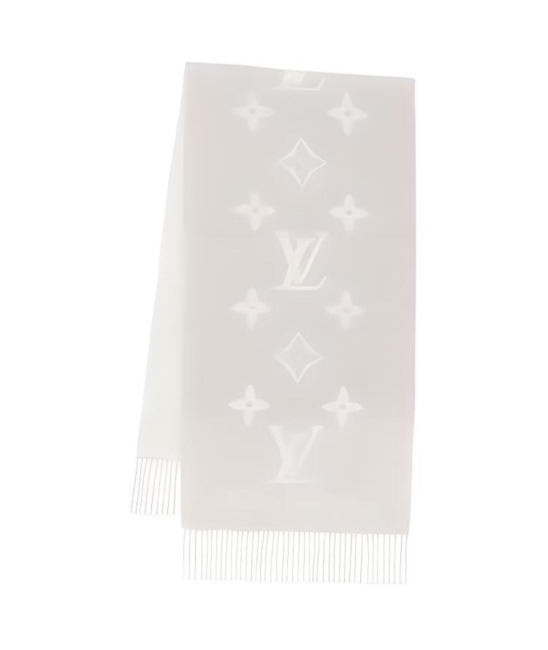 LOUIS VUITTON Серый кашемировый шарф, фото 2