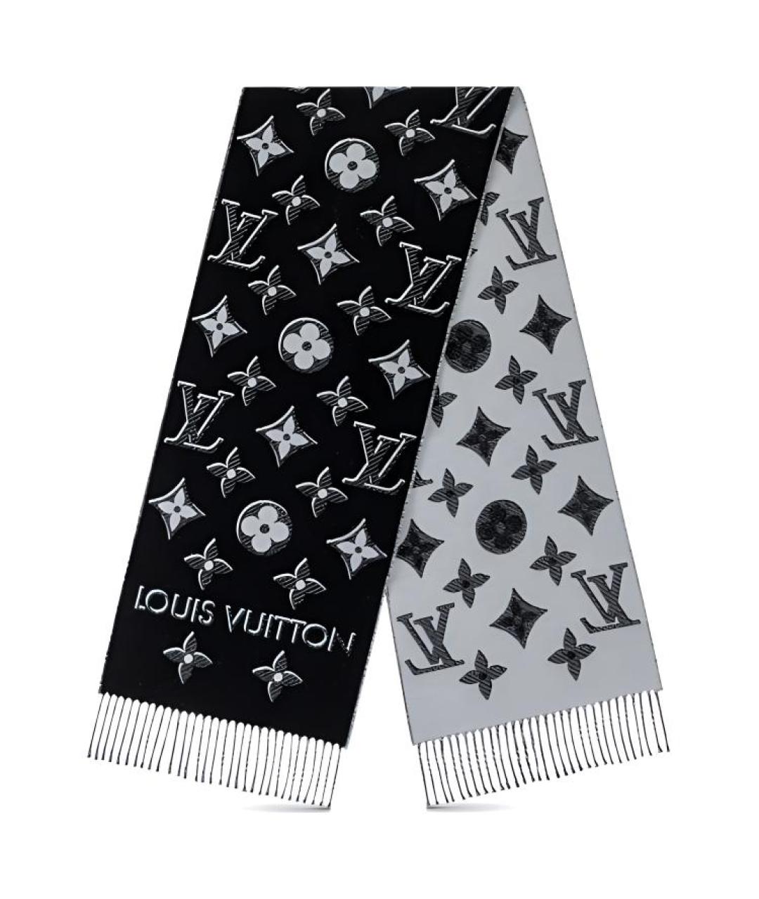 LOUIS VUITTON Черный шарф, фото 1