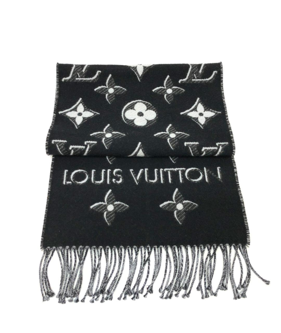LOUIS VUITTON Черный шарф, фото 3