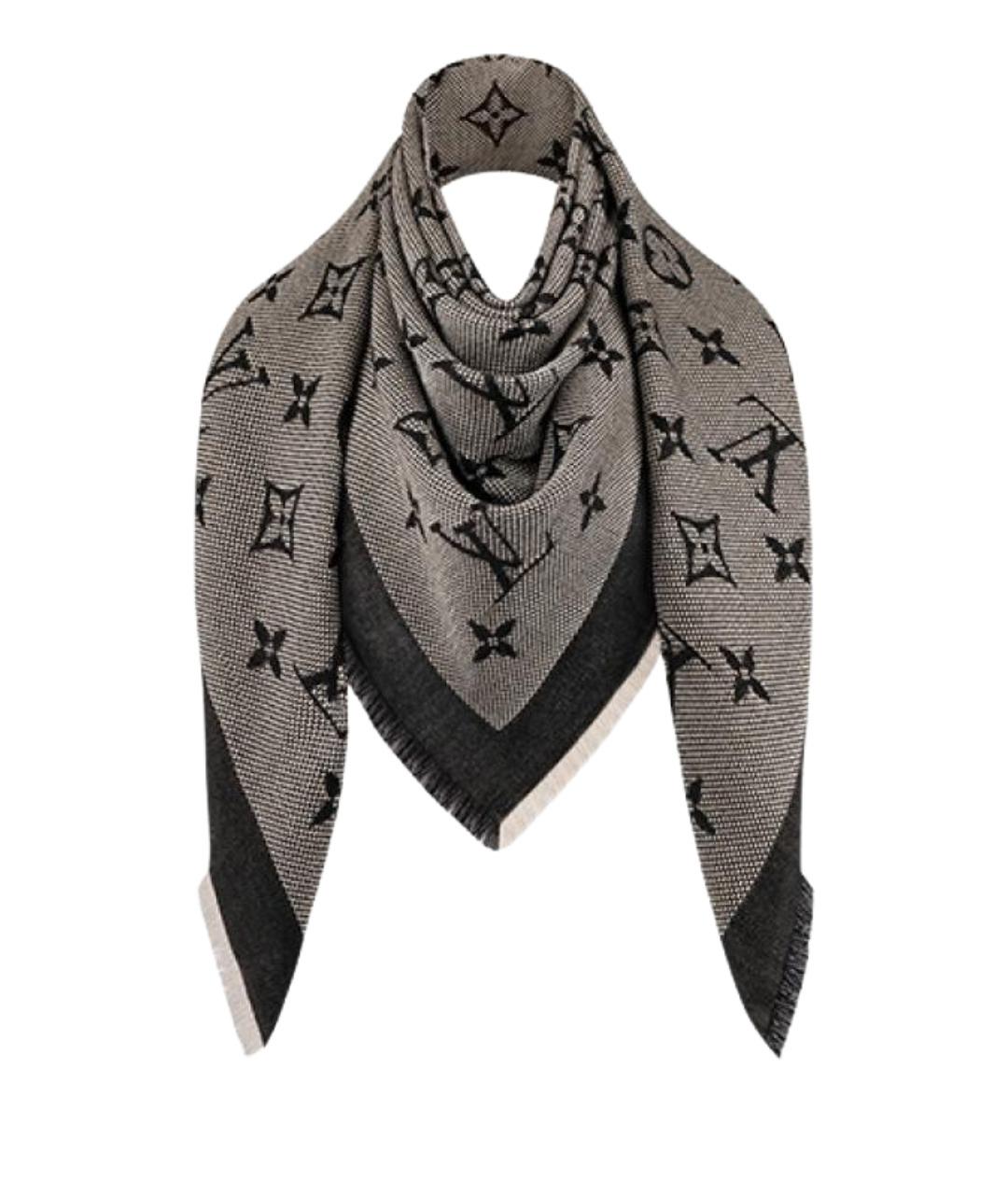 LOUIS VUITTON Черный шарф, фото 1