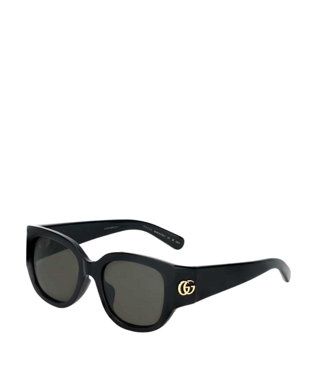 GUCCI Черные пластиковые солнцезащитные очки, фото 1