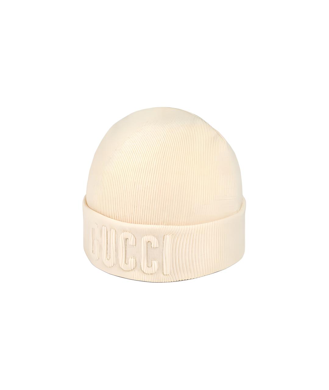 GUCCI Бежевая шерстяная шапка, фото 3