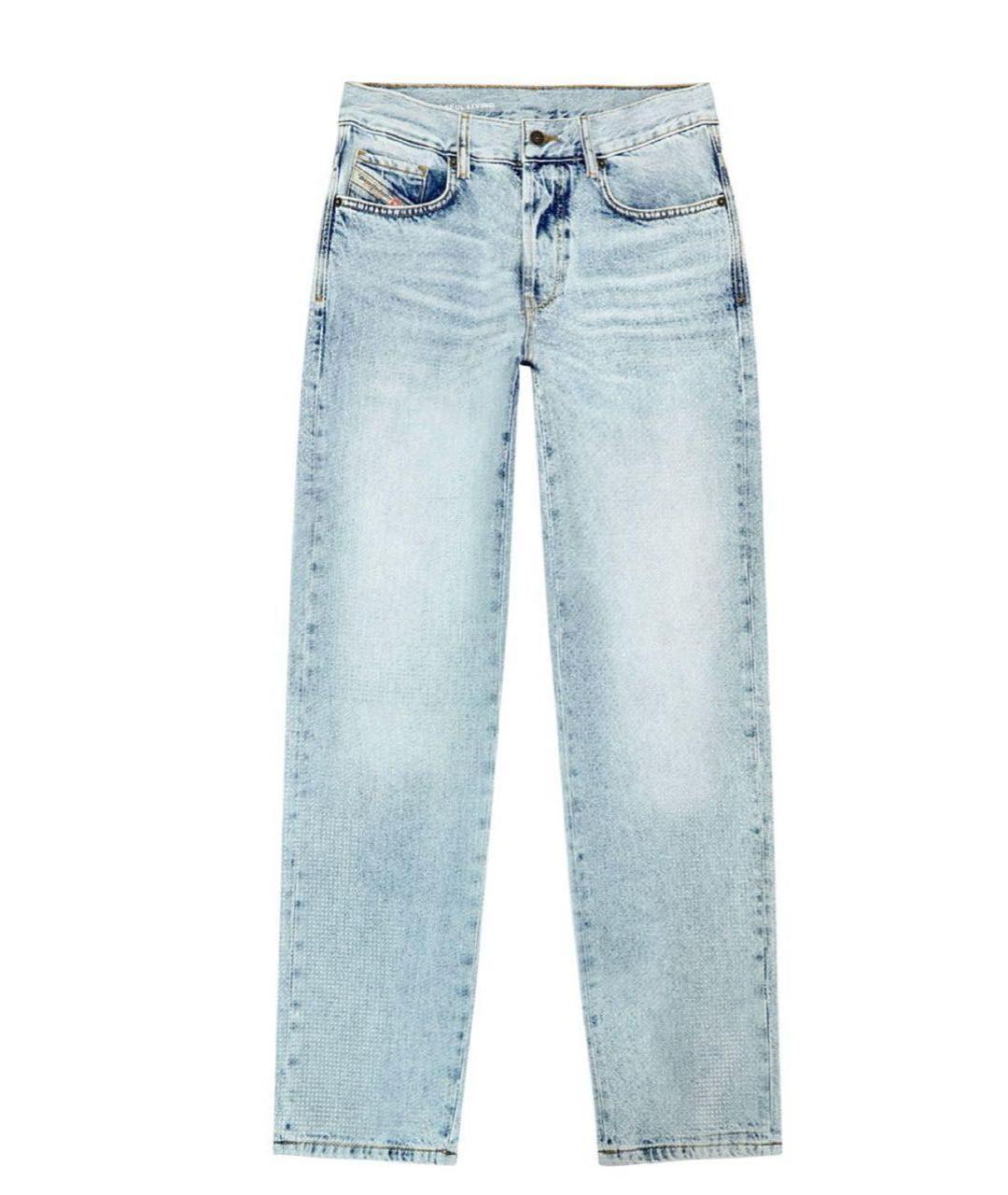 DIESEL Голубые хлопковые прямые джинсы, фото 1