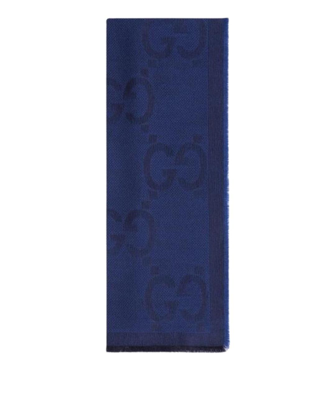 GUCCI Синий шарф, фото 1