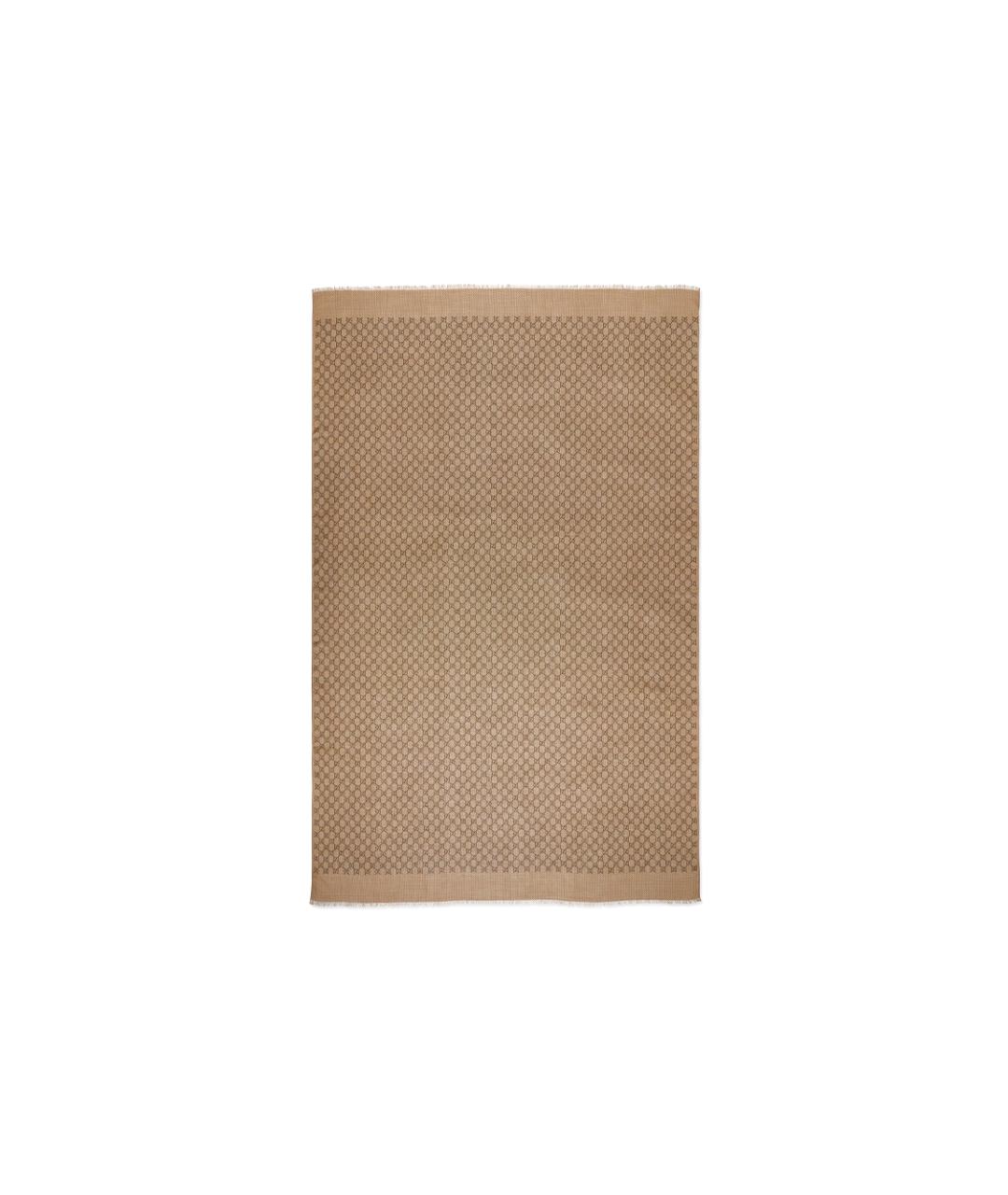 GUCCI Коричневый шарф, фото 2