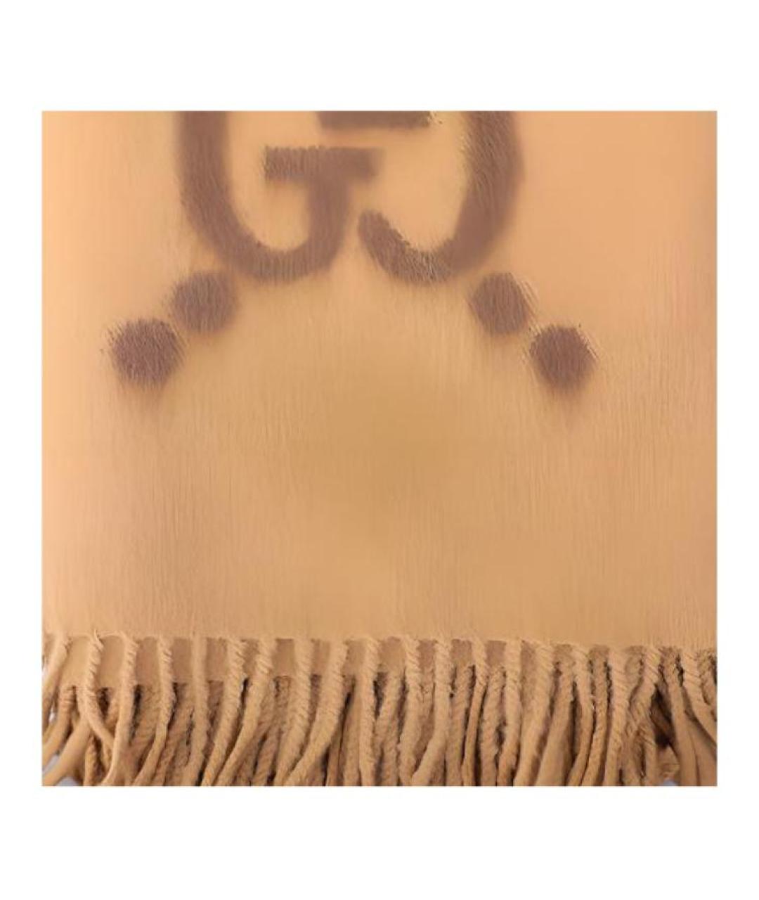 GUCCI Коричневый шарф, фото 4