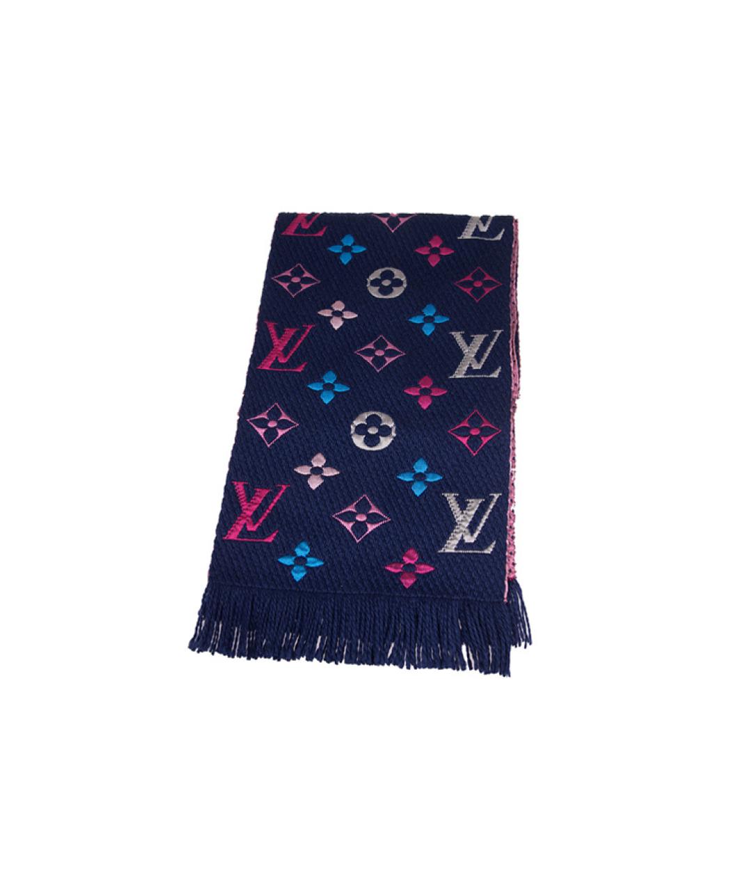 LOUIS VUITTON Синий шарф, фото 5