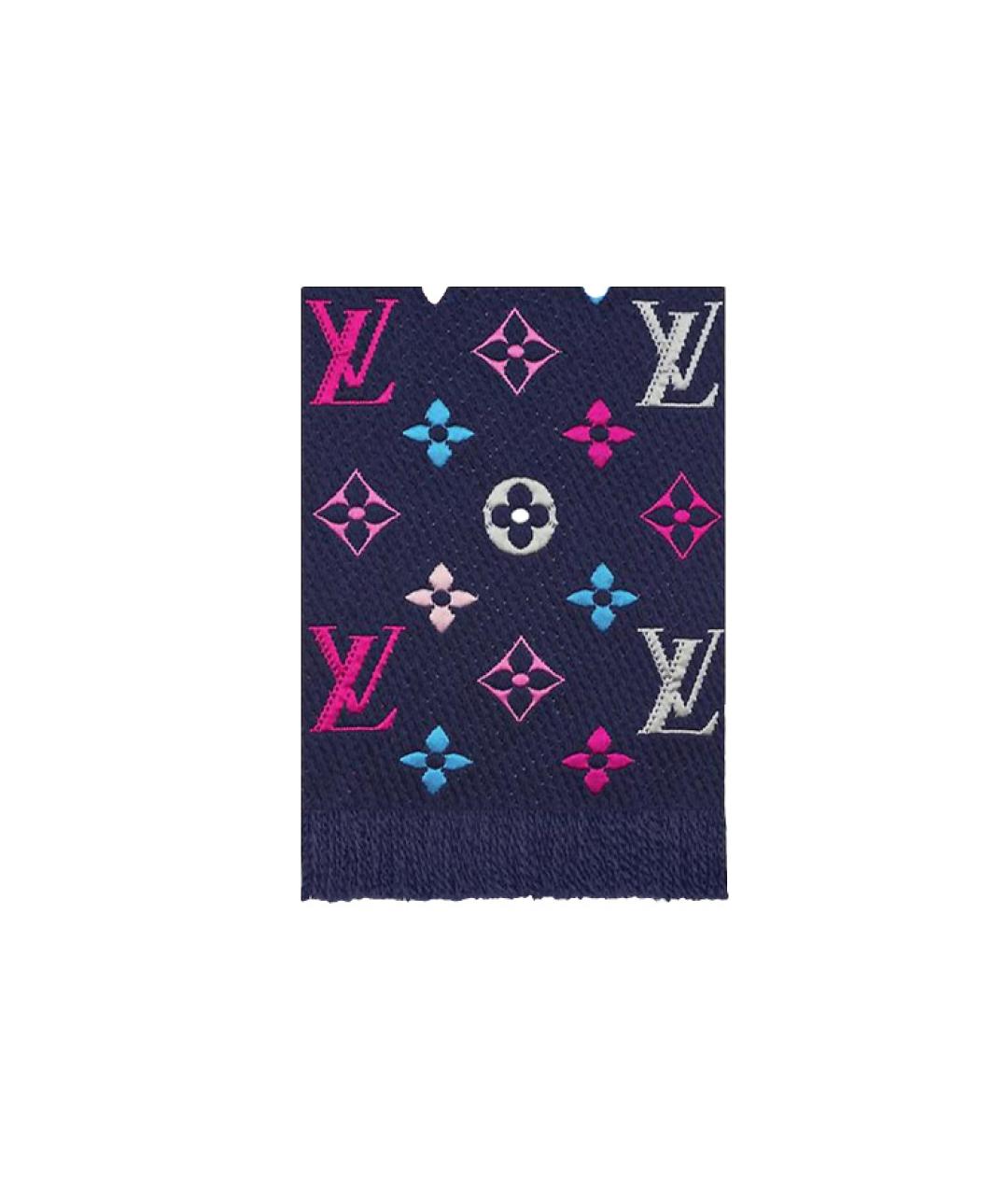 LOUIS VUITTON Синий шарф, фото 4