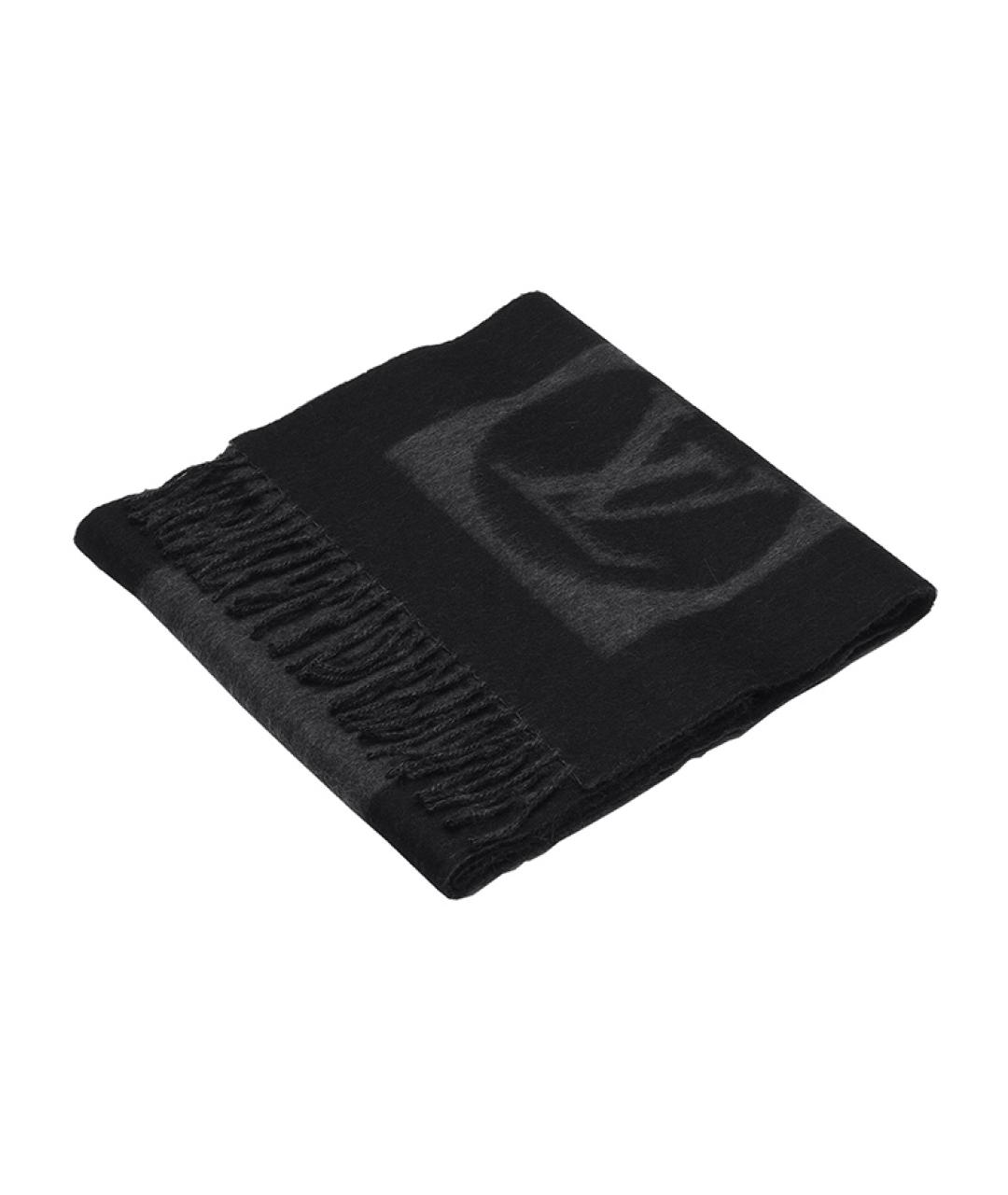 LOUIS VUITTON Черный шарф, фото 3